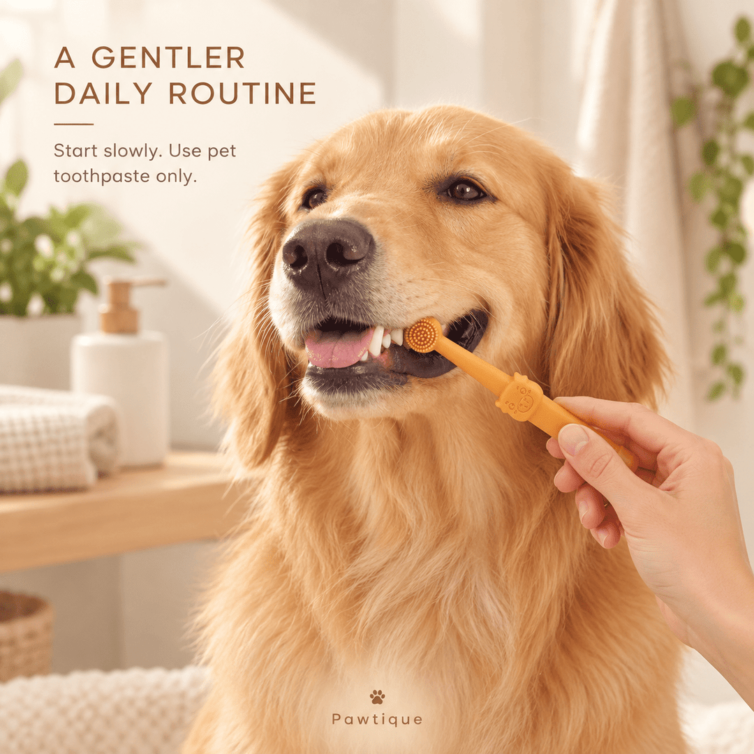 Pawtique SmileStart™ Silicone Pet Toothbrush Set - Pawtique