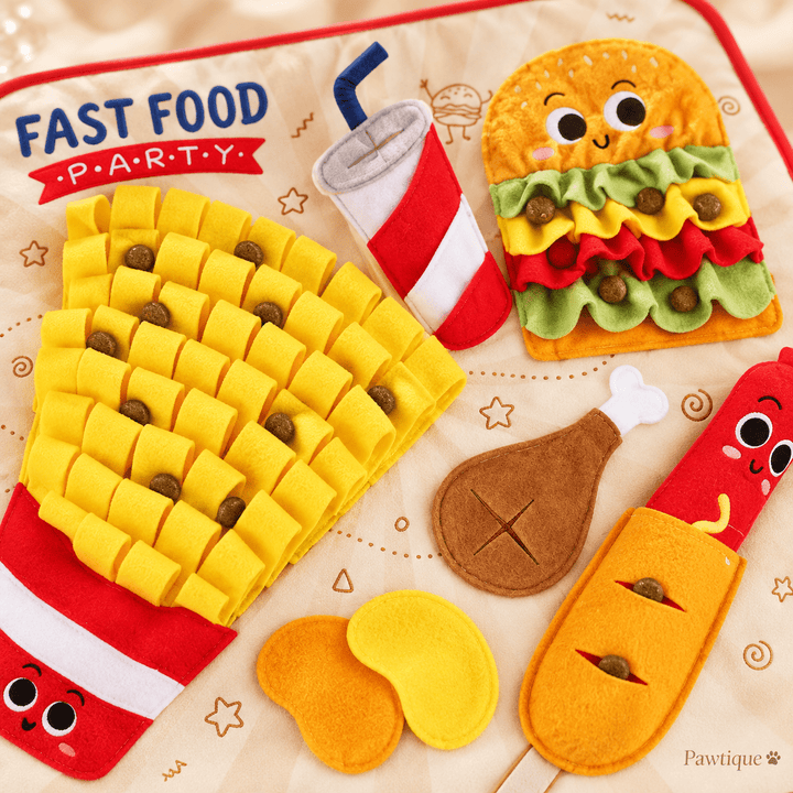 Pawtique SnackQuest™ Fast Food Dog Snuffle Mat - Pawtique
