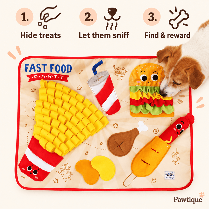 Pawtique SnackQuest™ Fast Food Dog Snuffle Mat - Pawtique