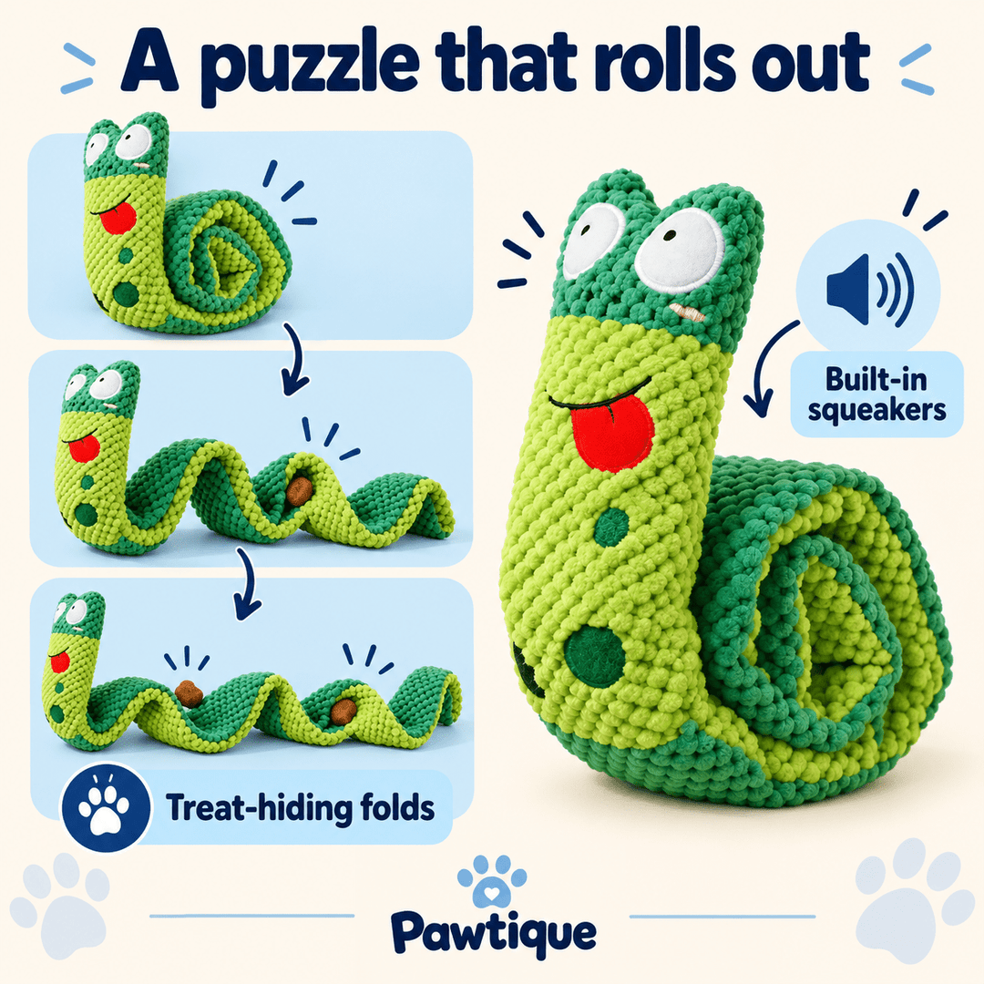 Pawtique Sniffari™ Frog Roll-Out Puzzle Dog Toy - Pawtique