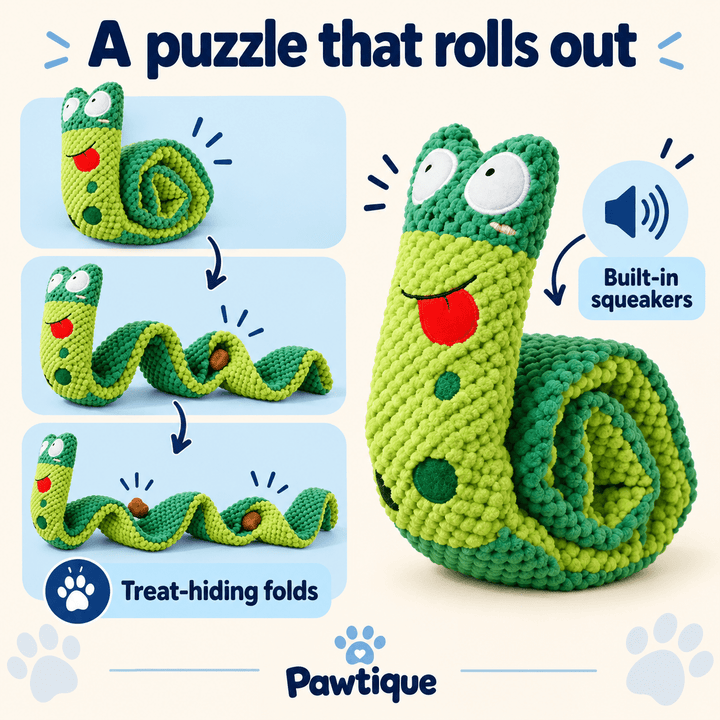 Pawtique Sniffari™ Frog Roll-Out Puzzle Dog Toy - Pawtique