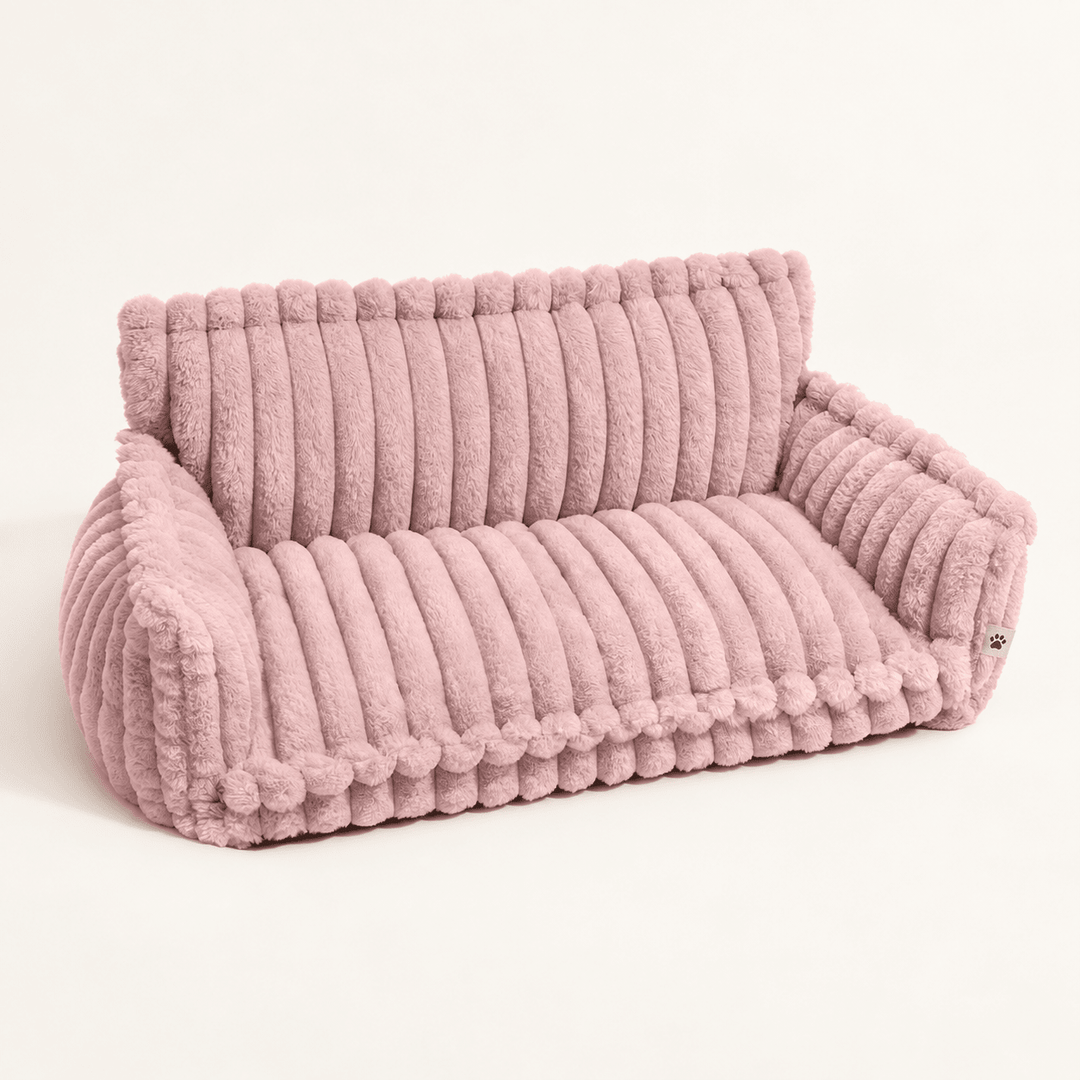 Pawtique SnoozyDream™ Ribbed Plush Bolster Dog Bed - Pawtique