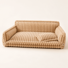 Pawtique SnoozyDream™ Ribbed Plush Bolster Dog Bed - Pawtique