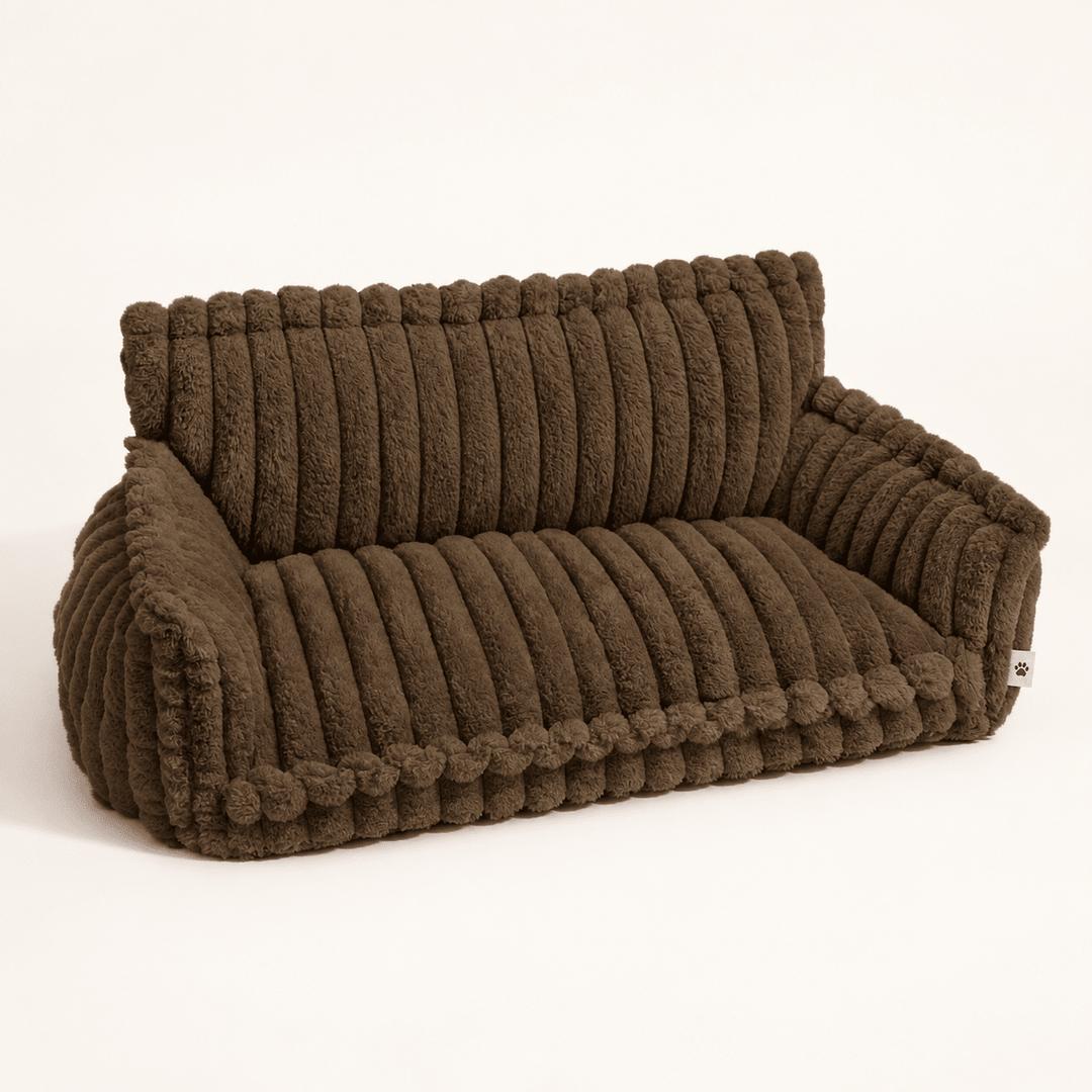 Pawtique SnoozyDream™ Ribbed Plush Bolster Dog Bed - Pawtique