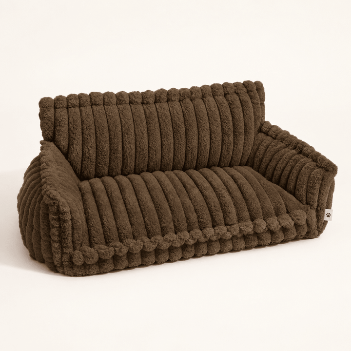 Pawtique SnoozyDream™ Ribbed Plush Bolster Dog Bed - Pawtique
