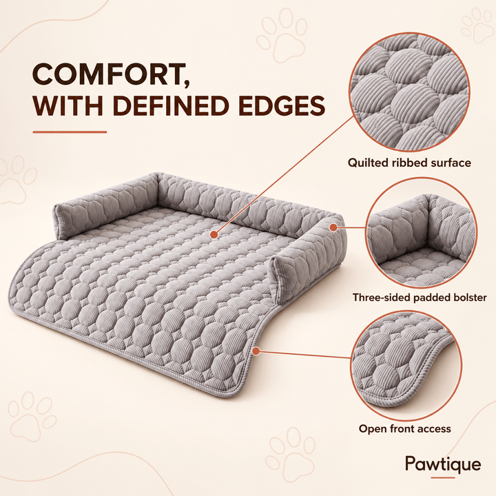 Pawtique SofaNest™ Quilted Bolster Pet Mat - Pawtique