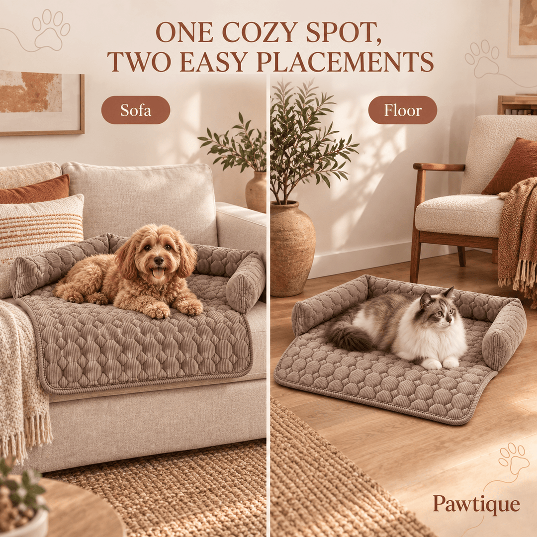 Pawtique SofaNest™ Quilted Bolster Pet Mat - Pawtique