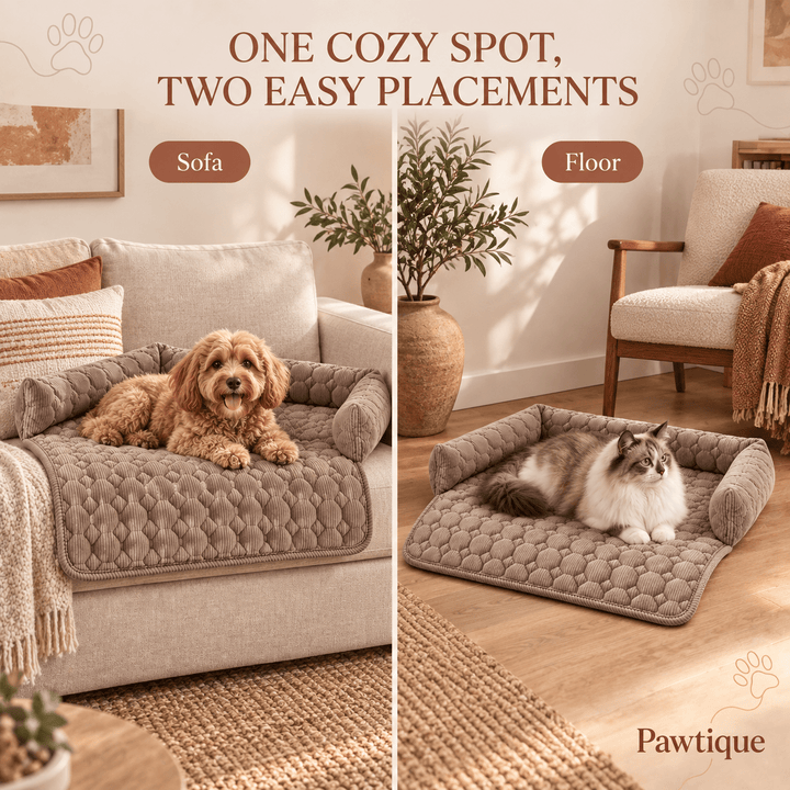 Pawtique SofaNest™ Quilted Bolster Pet Mat - Pawtique