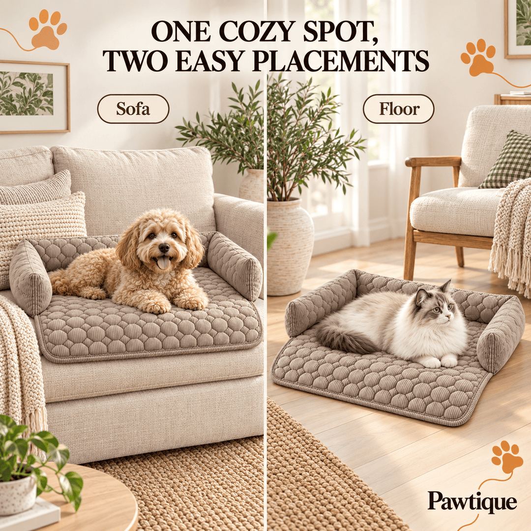 Pawtique SofaNest™ Quilted Bolster Pet Mat - Pawtique