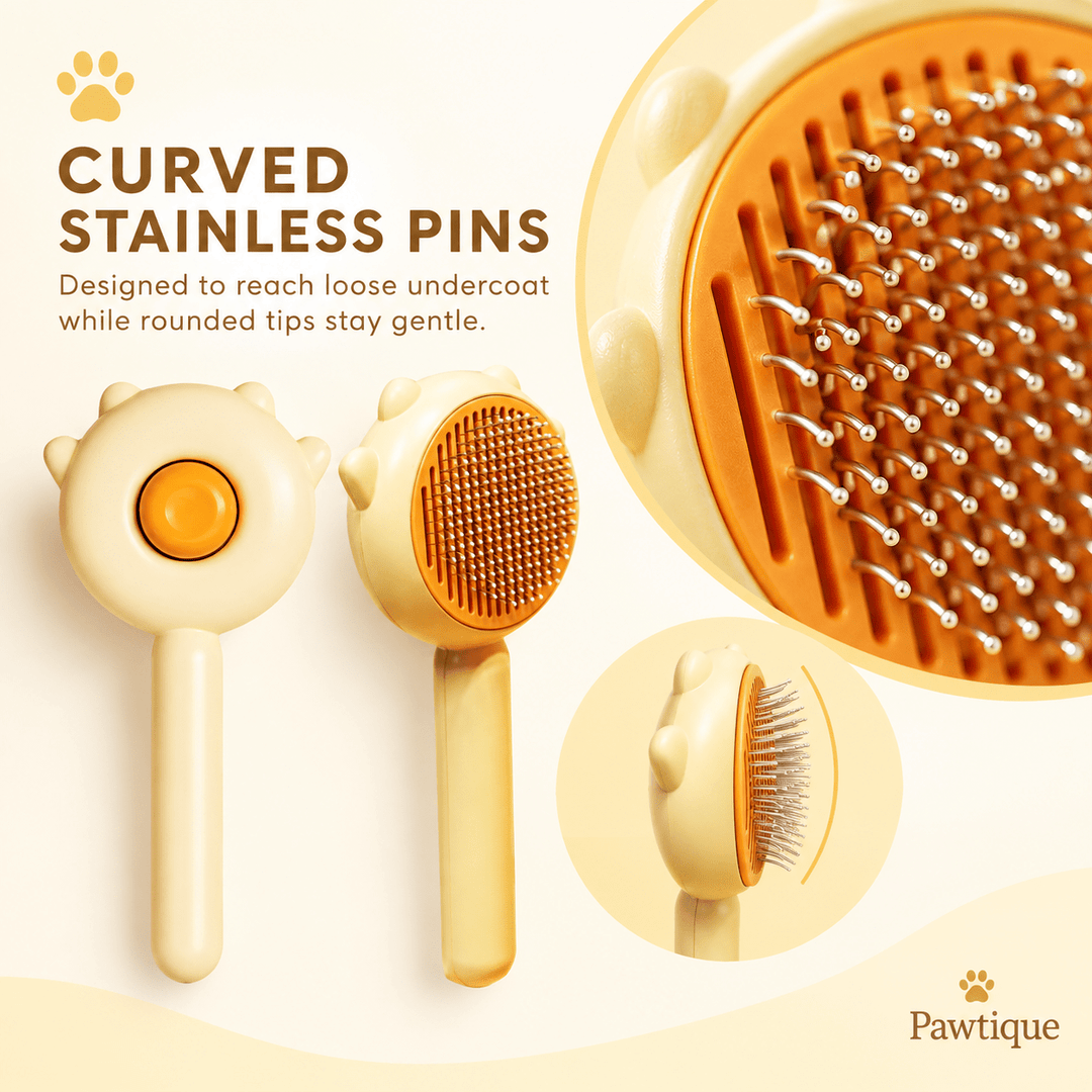 Pawtique SoftPin™ Self-Cleaning Slicker Brush - Pawtique