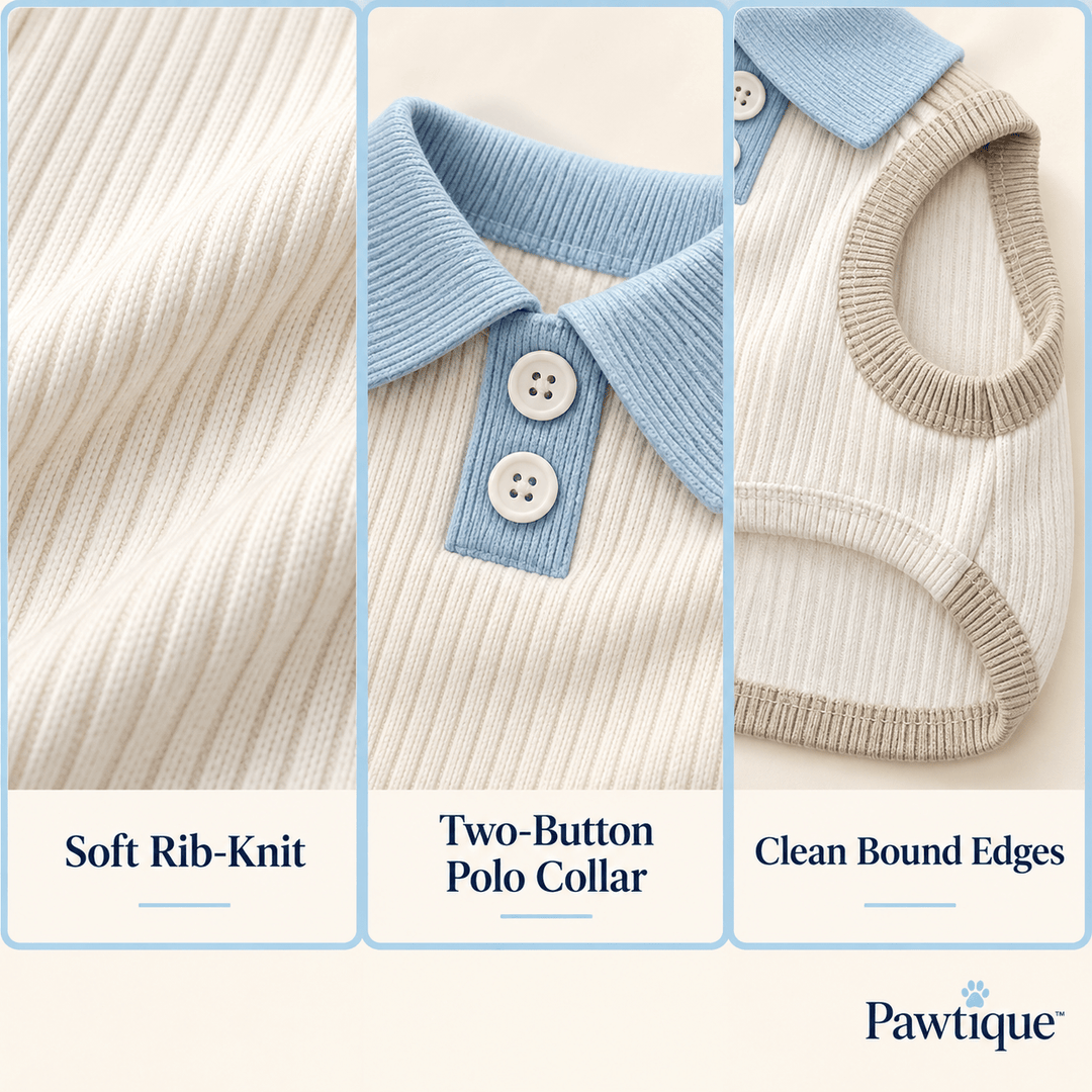 Pawtique SoftPolo™ Ribbed Pet Shirt - Pawtique