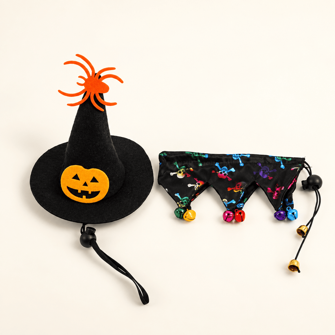 Pawtique SpookyCharm™ Halloween Pet Hats, Bibs &amp; Cape - Pawtique