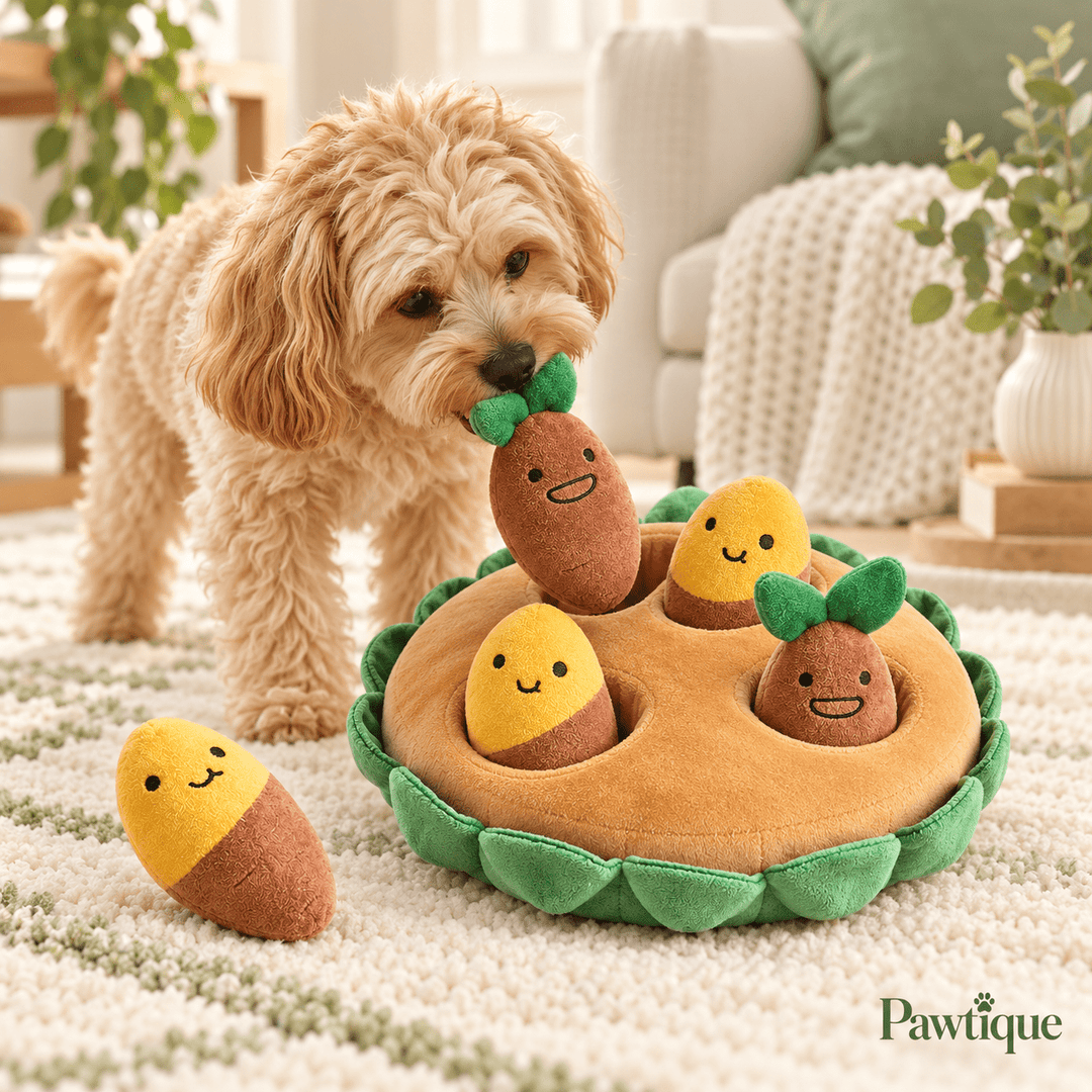 Pawtique SpudGarden™ Hide-and-Seek Plush Dog Toy - Pawtique