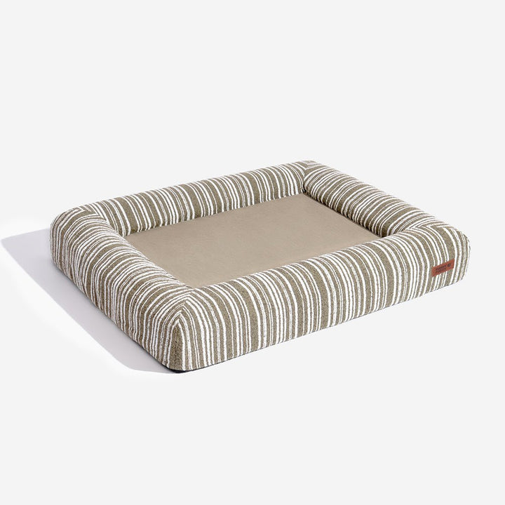 Pawtique StripeHaven™ Textured Bolster Dog Bed - Pawtique