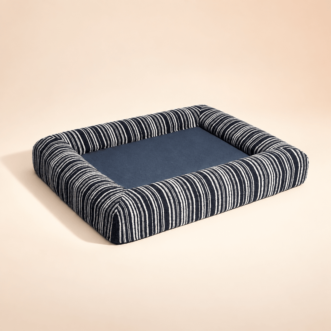 Pawtique StripeHaven™ Textured Bolster Dog Bed - Pawtique