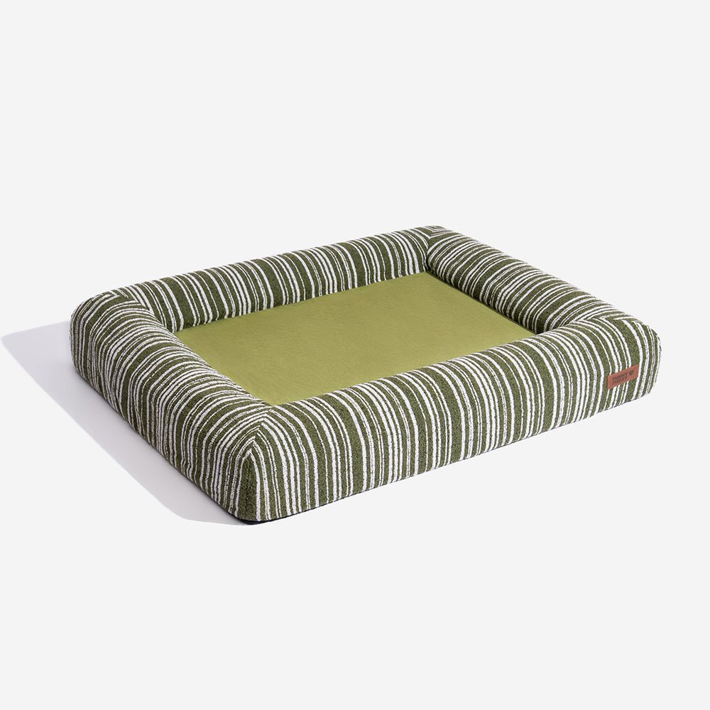 Pawtique StripeHaven™ Textured Bolster Dog Bed - Pawtique