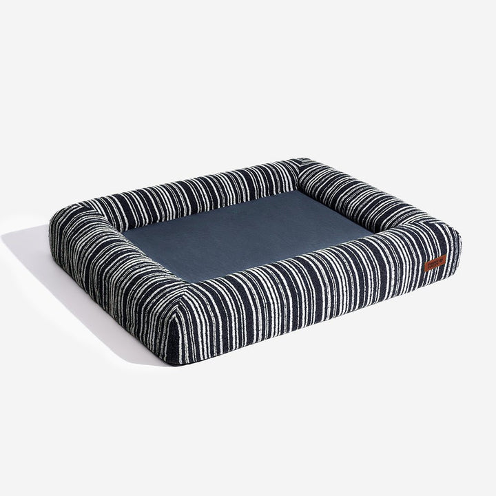 Pawtique StripeHaven™ Textured Bolster Dog Bed - Pawtique