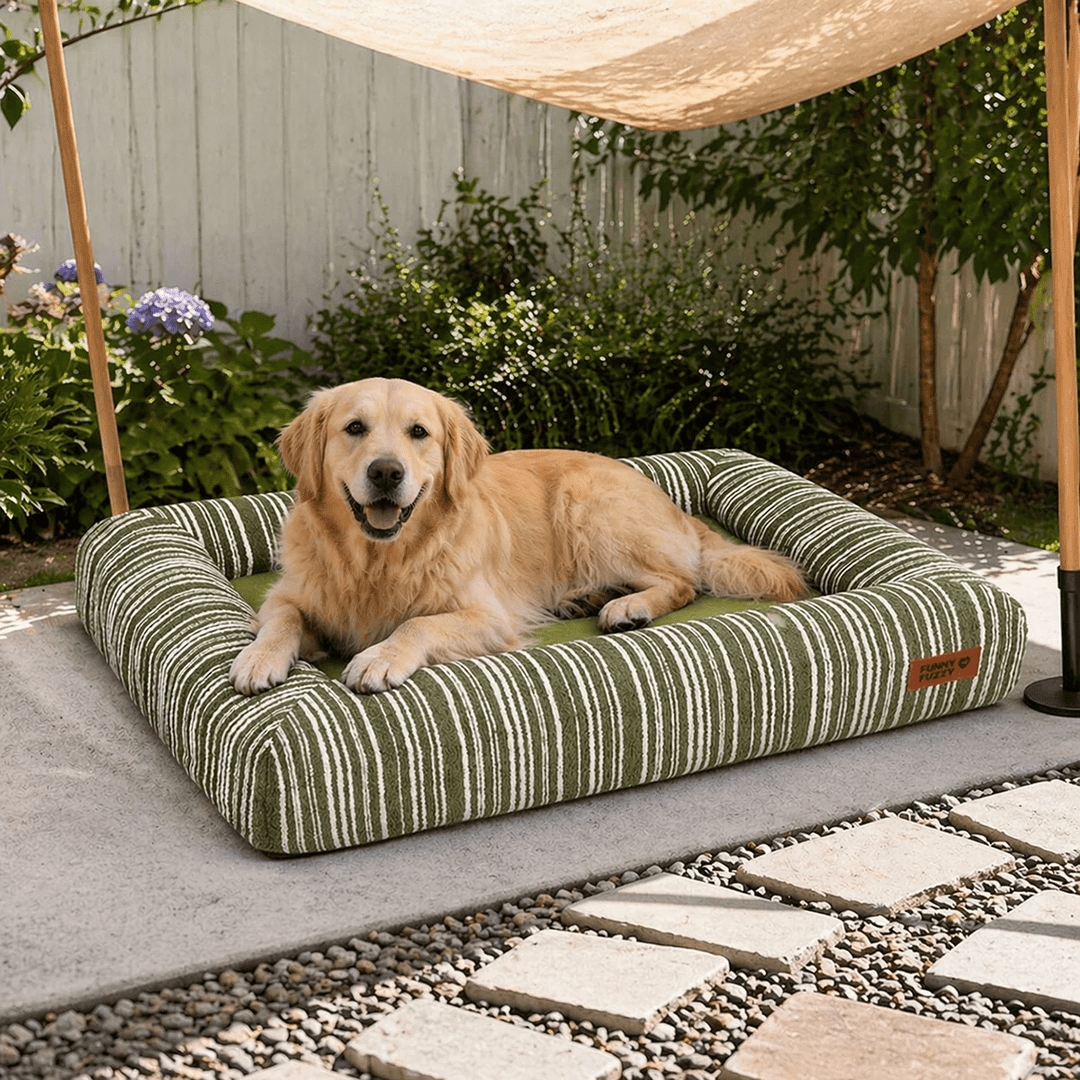 Pawtique StripeHaven™ Textured Bolster Dog Bed - Pawtique