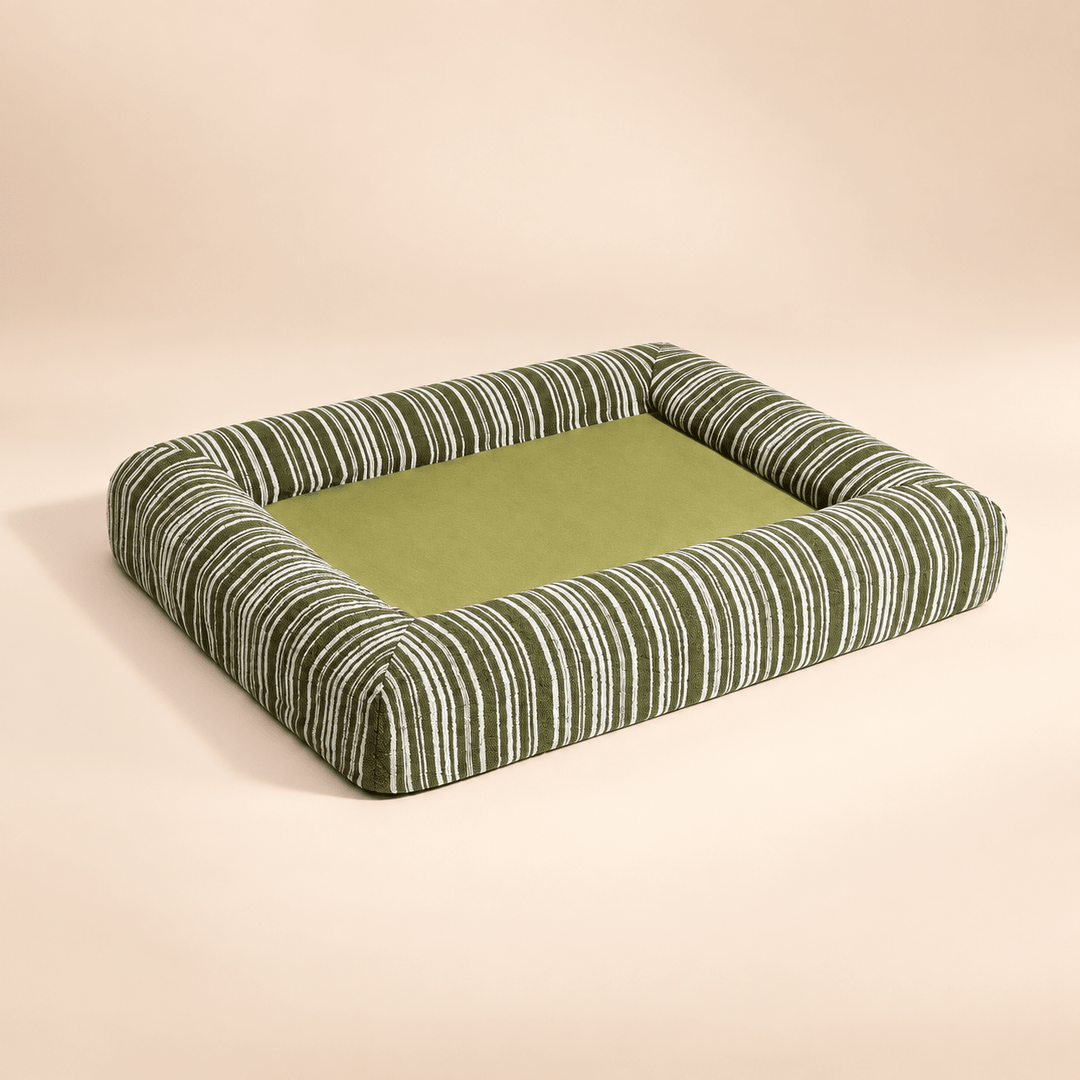Pawtique StripeHaven™ Textured Bolster Dog Bed - Pawtique