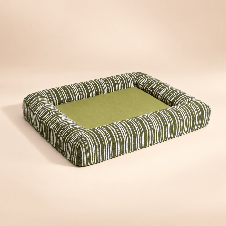 Pawtique StripeHaven™ Textured Bolster Dog Bed - Pawtique