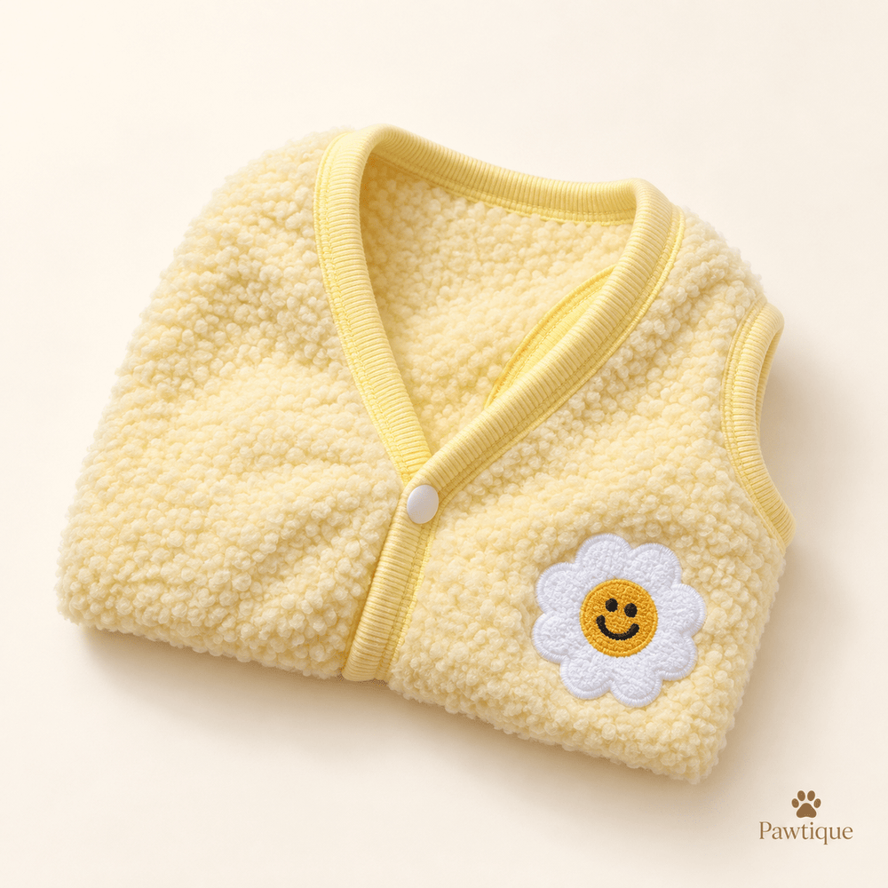 Pawtique SunnyBloom™ Teddy Fleece Pet Vest - Pawtique
