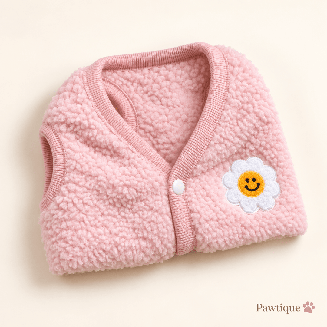 Pawtique SunnyBloom™ Teddy Fleece Pet Vest - Pawtique