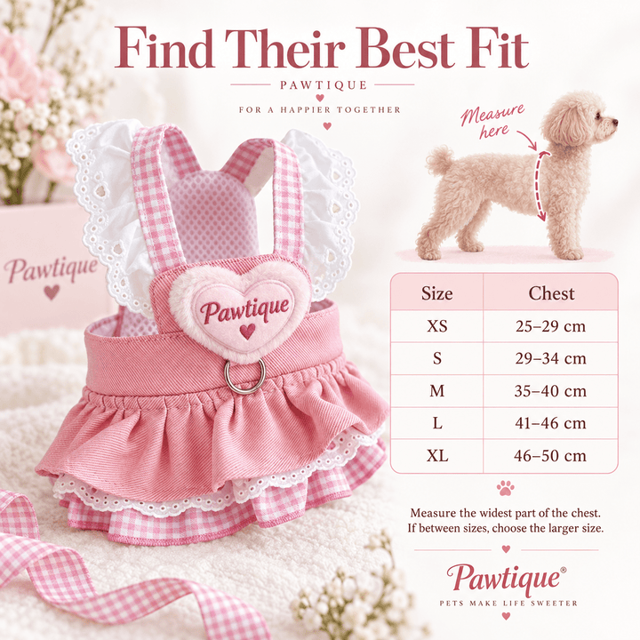 Pawtique Sweetheart™ Pink Skirt Pet Harness - Pawtique