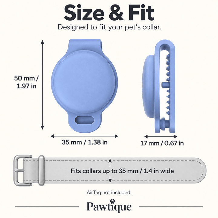 Pawtique TagNest™ Silicone AirTag Collar Holder - Pawtique
