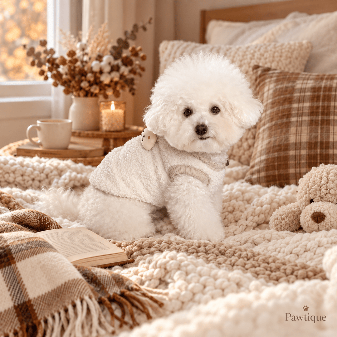 Pawtique TeddySnug™ Sherpa Button Pet Vest - Pawtique
