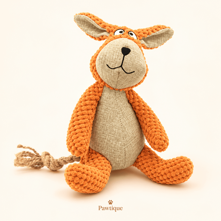 Pawtique TextureTails™ Animal Plush Dog Toy - Pawtique