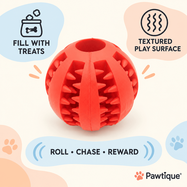 Pawtique TextureTreat™ Fillable Dog Ball Toy - Pawtique