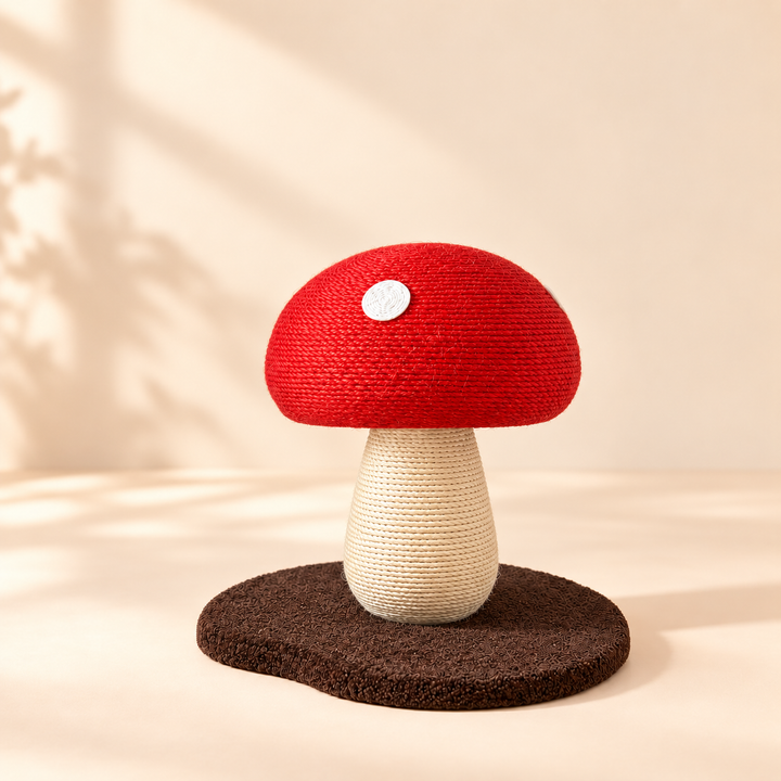 Pawtique ToadstoolTower short red mushroom cat scratcher