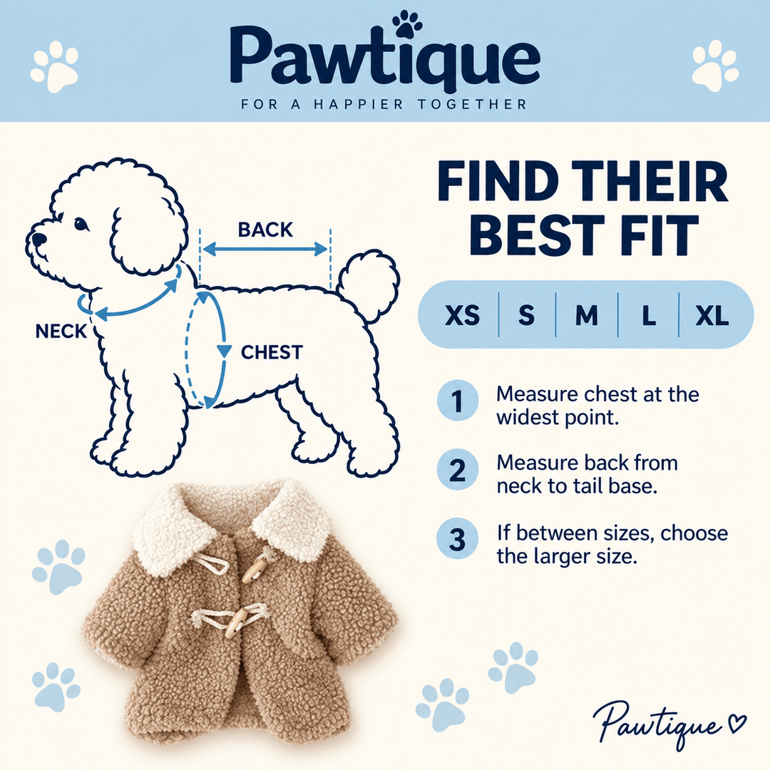 Pawtique ToggleTeddy™ Two-Toggle Dog Coat - Pawtique