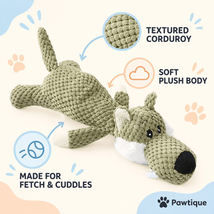 Pawtique ToughPals™ Textured Plush Animal Dog Toys - Pawtique