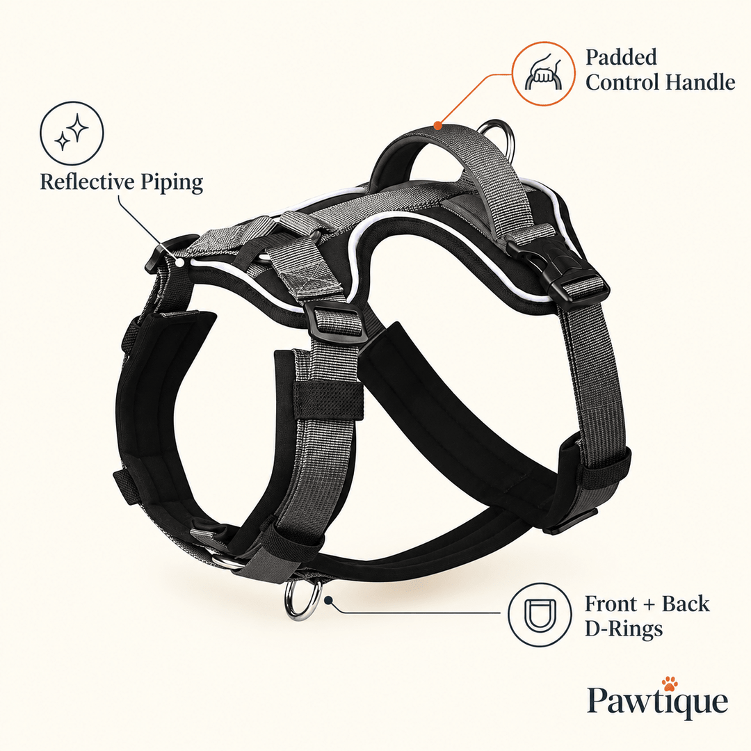 Pawtique TrailControl™ Reflective Handle Dog Harness - Pawtique