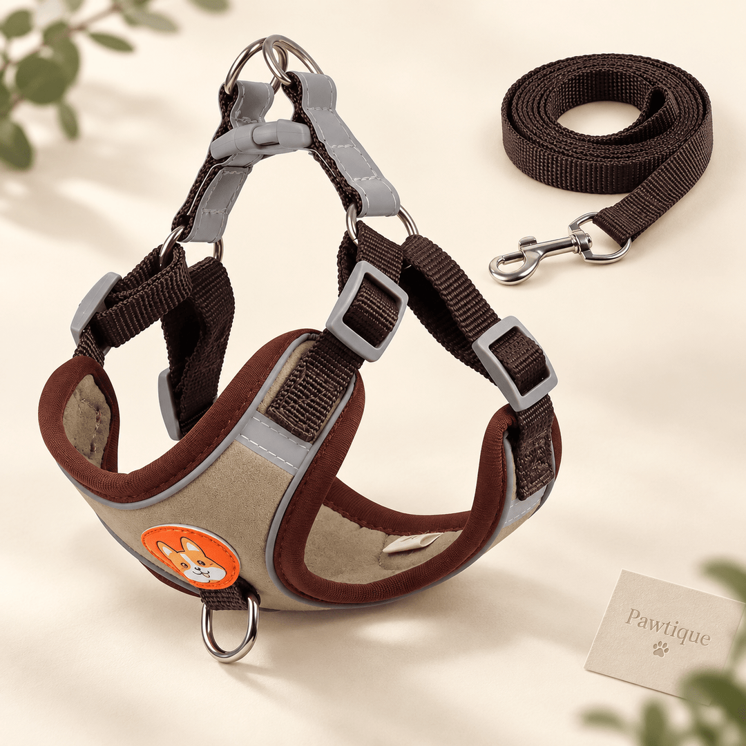 Pawtique TrailSoft™ Reflective Padded Dog Harness &amp; Leash Set - Pawtique