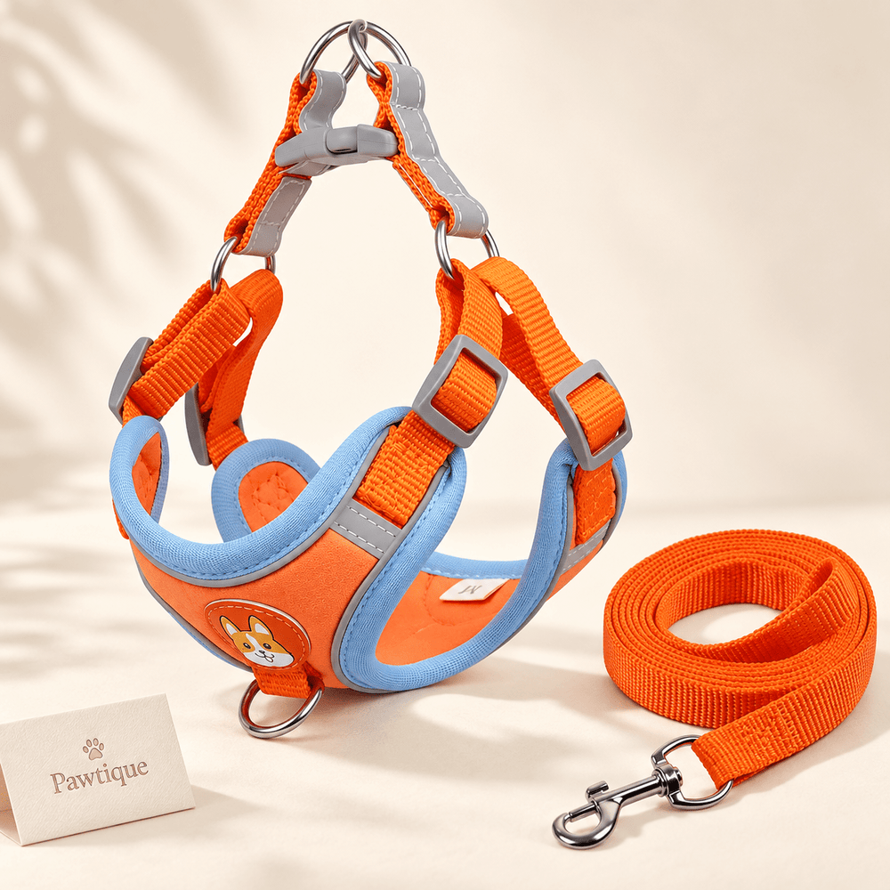 Pawtique TrailSoft™ Reflective Padded Dog Harness & Leash Set - Pawtique