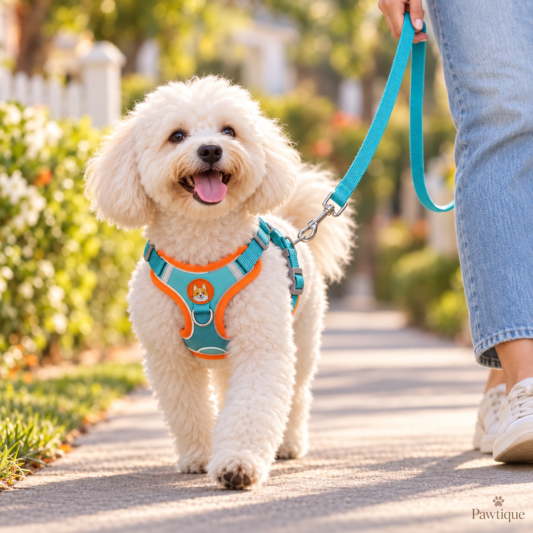 Pawtique TrailSoft™ Reflective Padded Dog Harness &amp; Leash Set - Pawtique