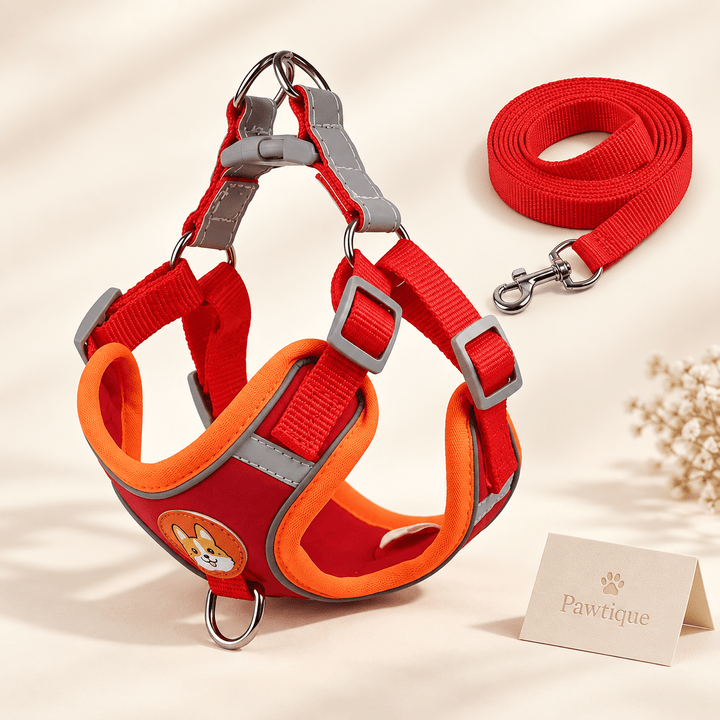 Pawtique TrailSoft™ Reflective Padded Dog Harness &amp; Leash Set - Pawtique