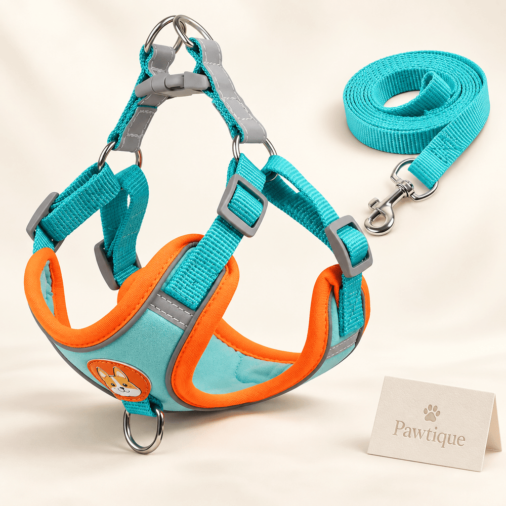 Pawtique TrailSoft™ Reflective Padded Dog Harness & Leash Set - Pawtique