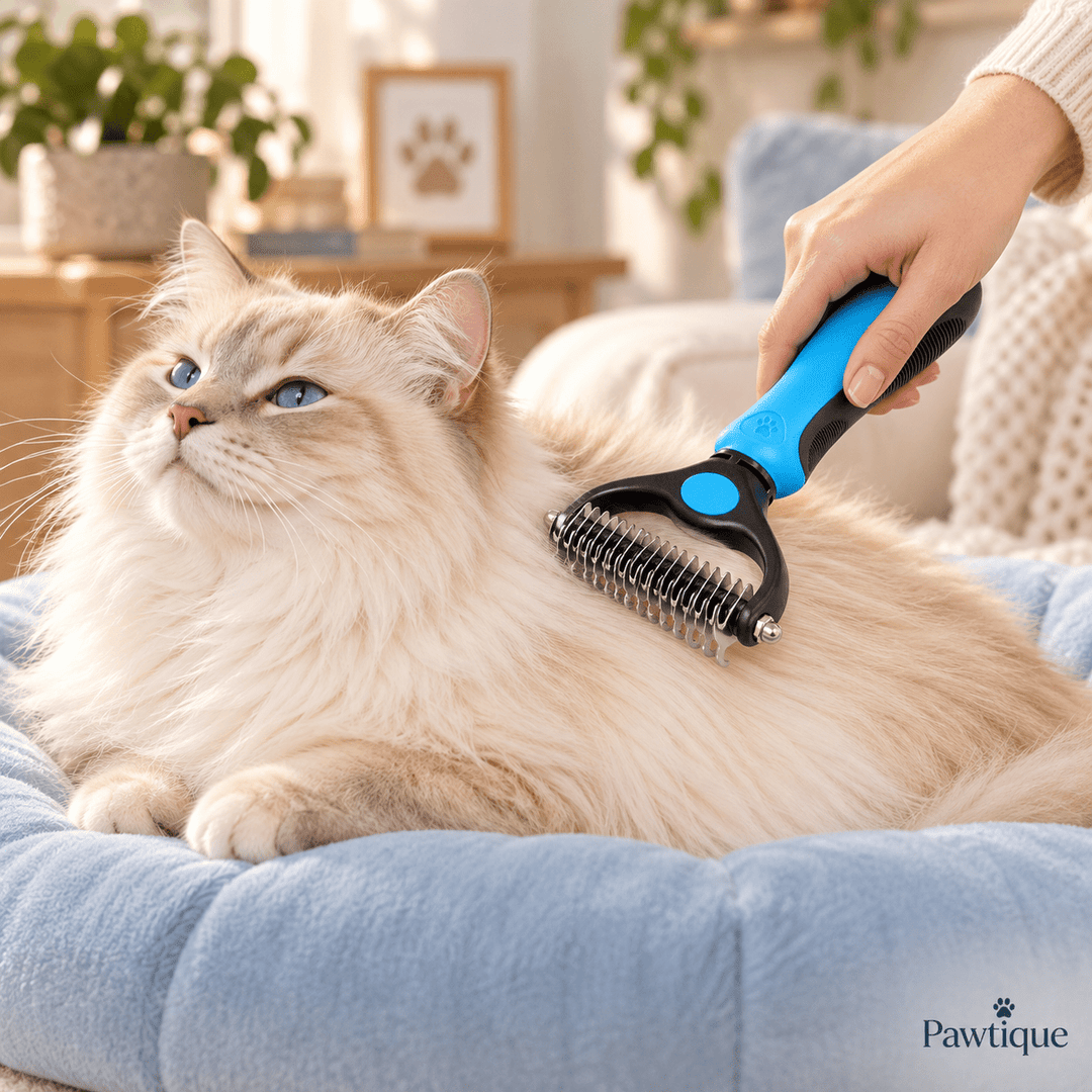 Pawtique TwinGlide™ Dual-Row Undercoat Rake - Pawtique