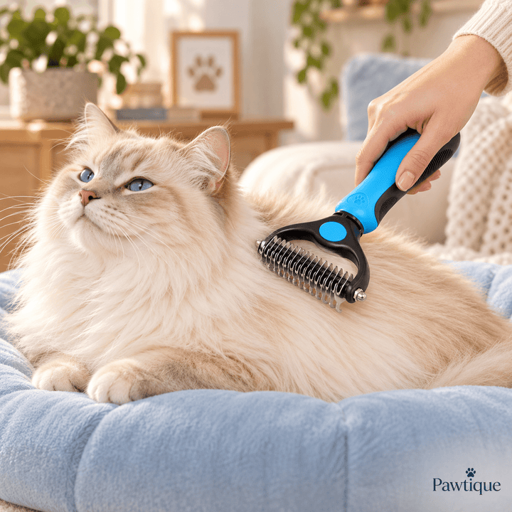 Pawtique TwinGlide™ Dual-Row Undercoat Rake - Pawtique