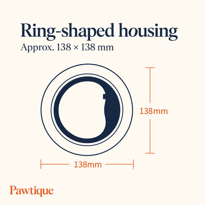 UFO retractable leash dimensions detail