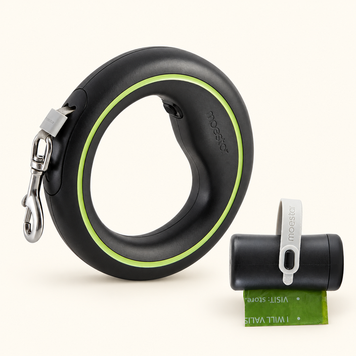 UFO retractable leash black green included