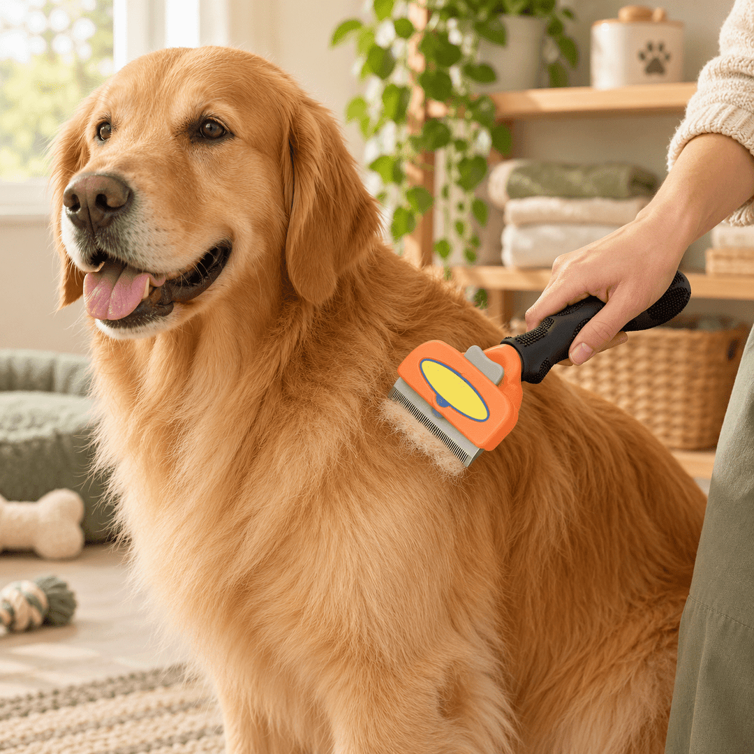 Pawtique UndercoatEase™ One-Click Deshedding Rake - Pawtique
