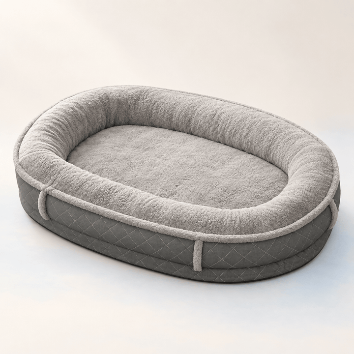 Pawtique WarmNest™ Plush Bolster Dog Bed - Pawtique