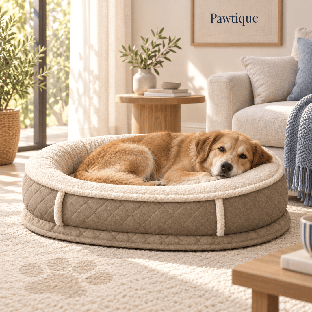Pawtique WarmNest™ Plush Bolster Dog Bed - Pawtique