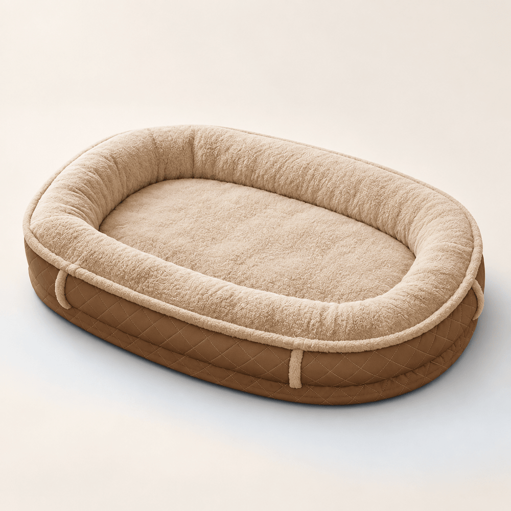 Pawtique WarmNest™ Plush Bolster Dog Bed - Pawtique