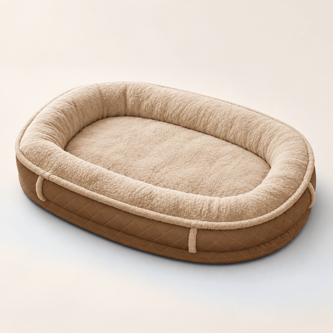 Pawtique WarmNest™ Plush Bolster Dog Bed - Pawtique