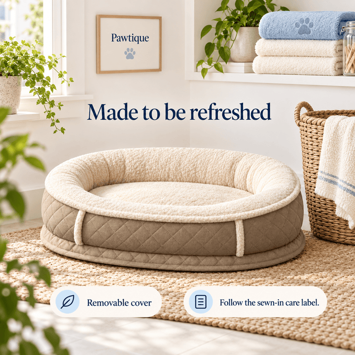 Pawtique WarmNest™ Plush Bolster Dog Bed - Pawtique